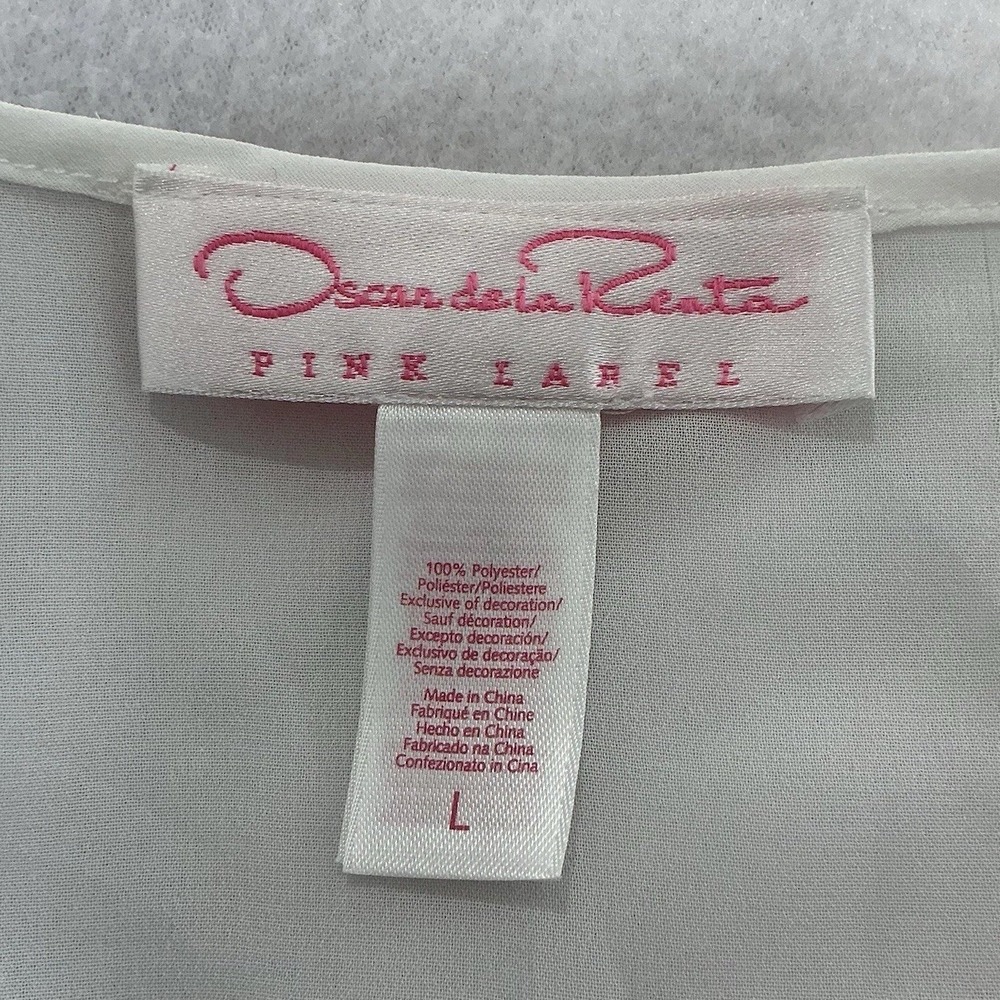 Oscar De La Renta Sheer White Bridal Wrap Size Large 90's Lingerie Robe Boudoir - Picture 10 of 15